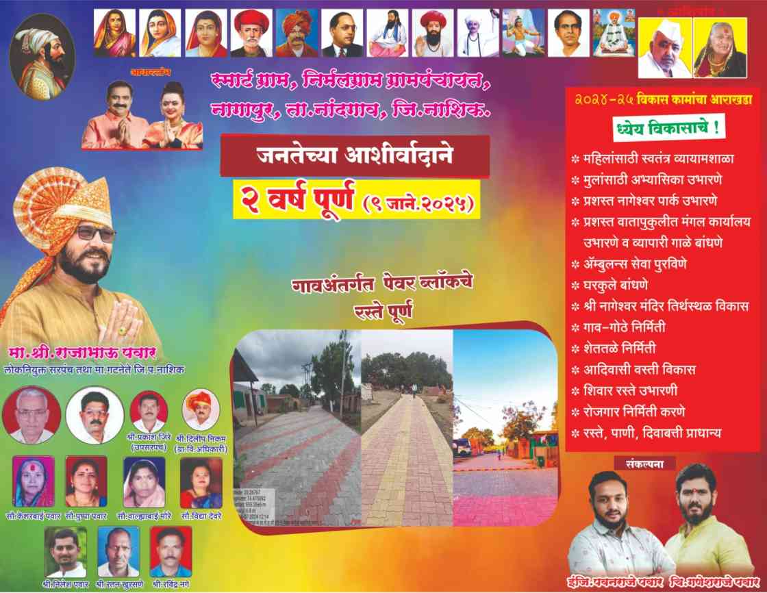 नागापूर गावांमधील काँक्रिटीकरण व  पेव्हर ब्लॉक